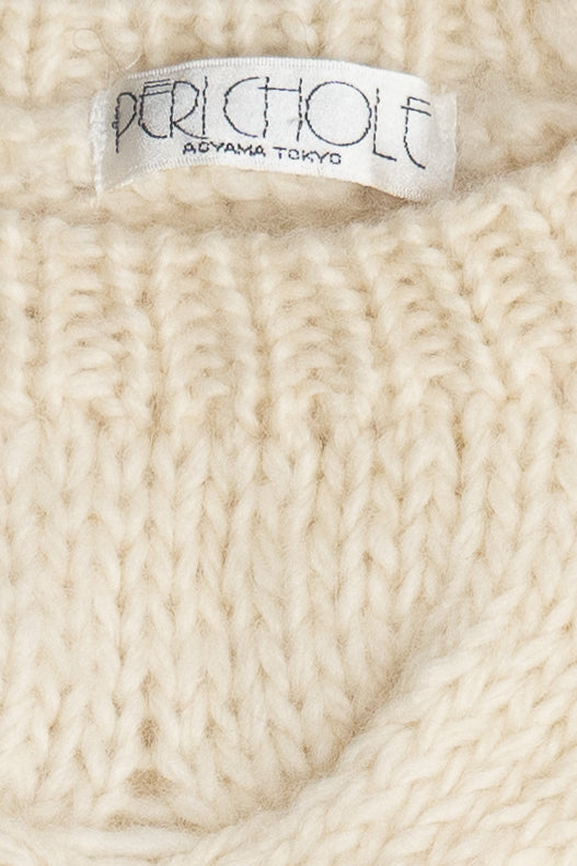 Vintage Péri Chole Cable Knit Wool Fisherman Sweater (1990s)