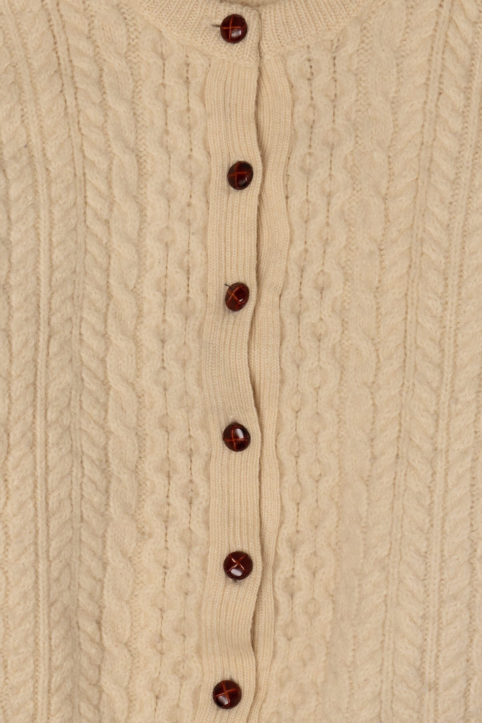 Vintage Highland Homes Industries Fisherman Cardigan Sweater (1990s)