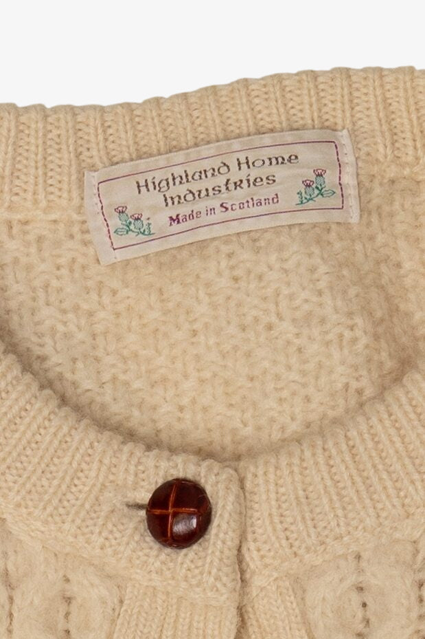 Vintage Highland Homes Industries Fisherman Cardigan Sweater (1990s)
