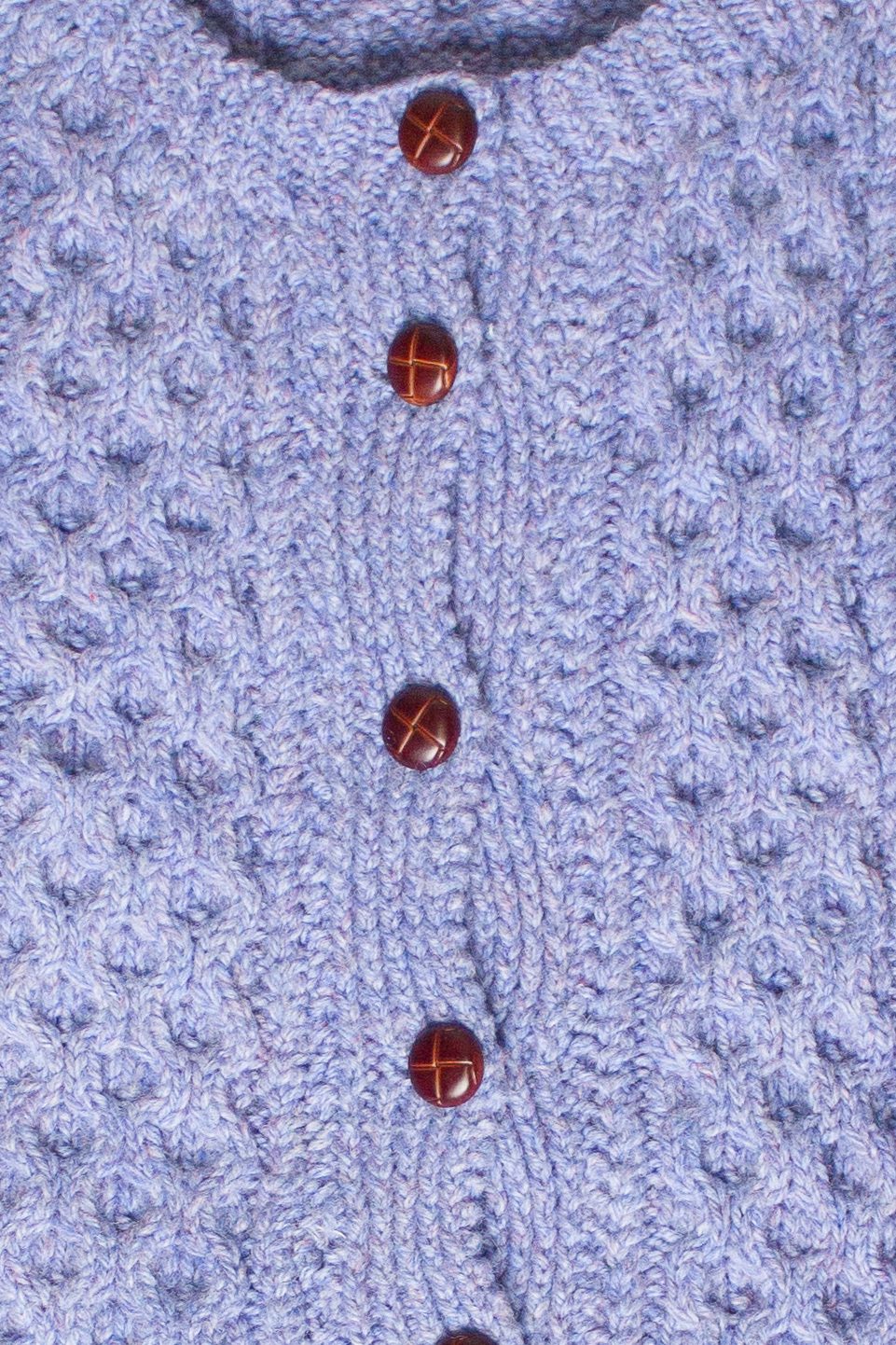 Vintage Periwinkle Knit Cardigan Fisherman Sweater