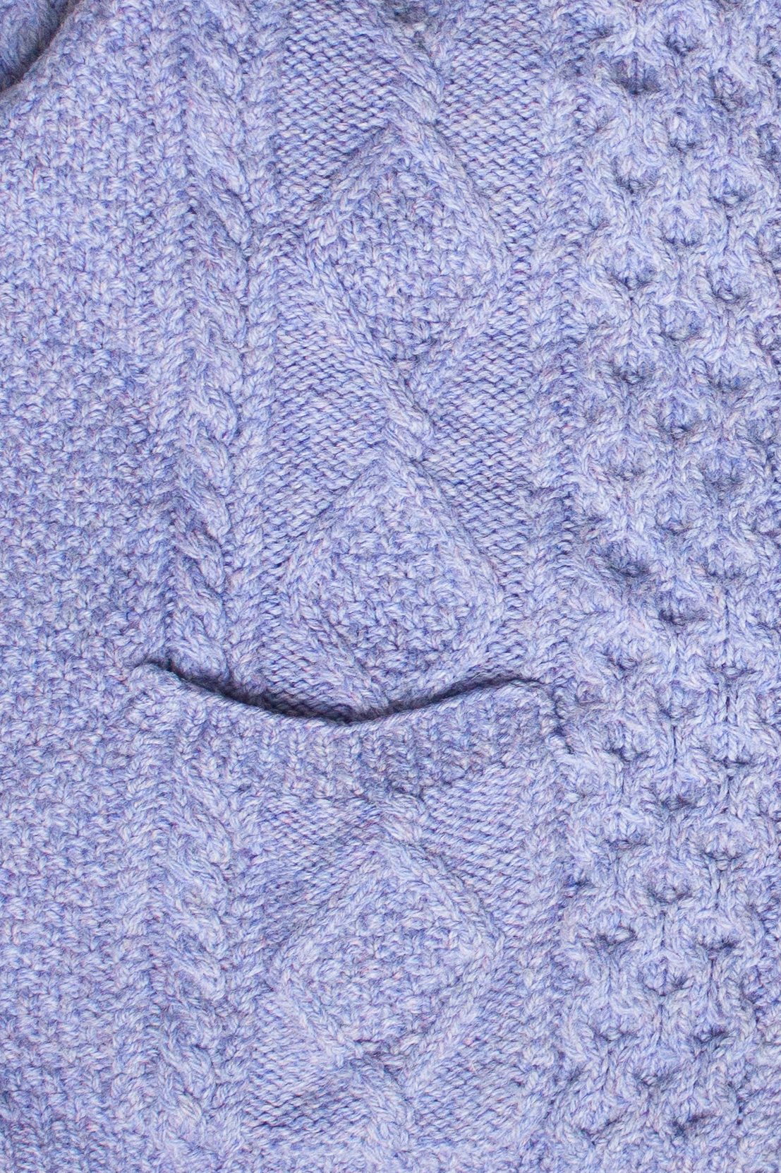 Vintage Periwinkle Knit Cardigan Fisherman Sweater