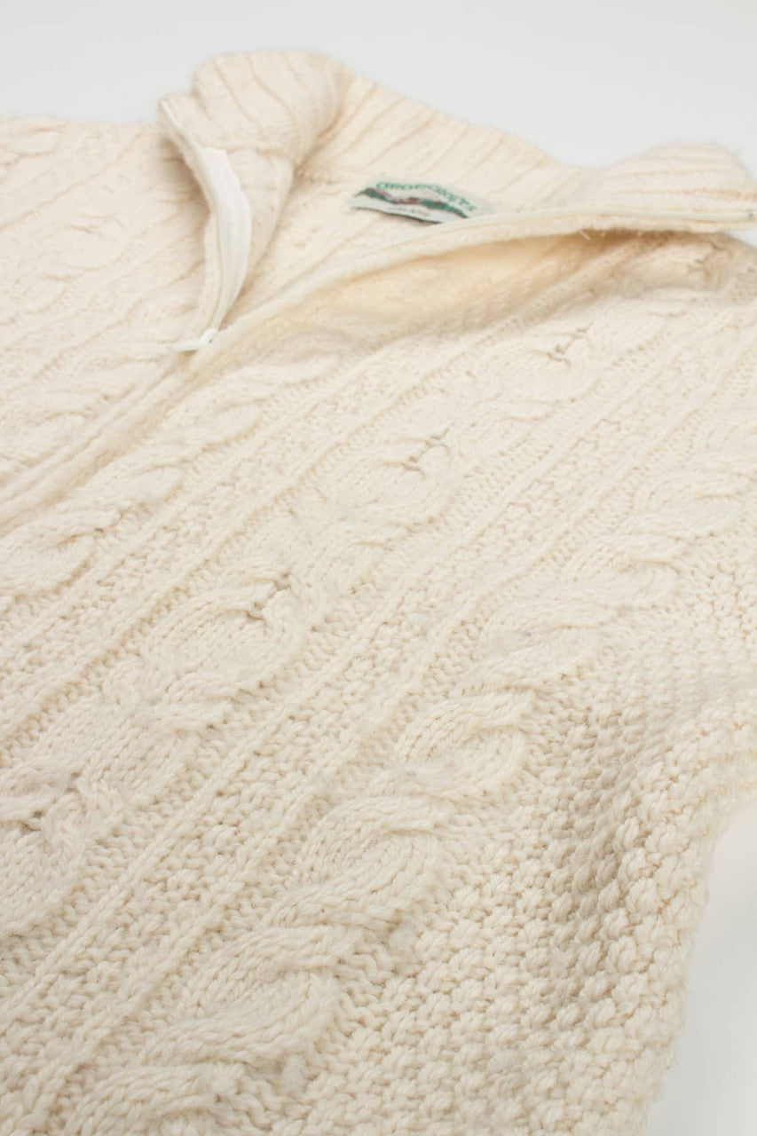 Vintage Aran Crafts Irish Fisherman Cardigan 684