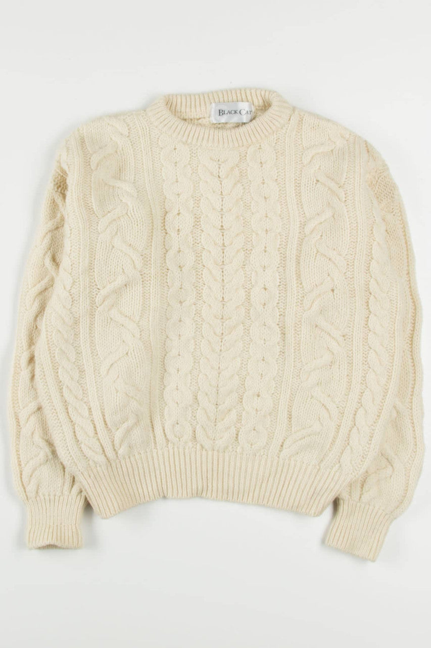 Vintage Black Cat Fisherman Sweater 713