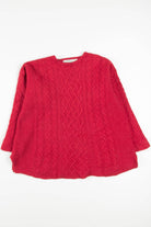 Red Aran Crafts Fisherman Sweater 724