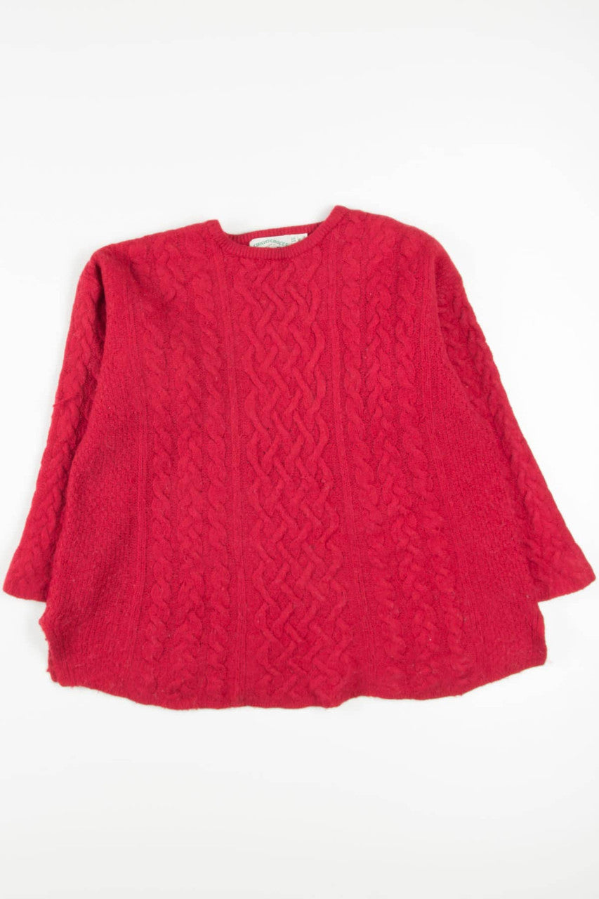 Red Aran Crafts Fisherman Sweater 724