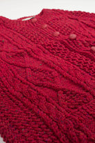 Red Quill's Woolen Market Irish Fisherman Cardigan 747