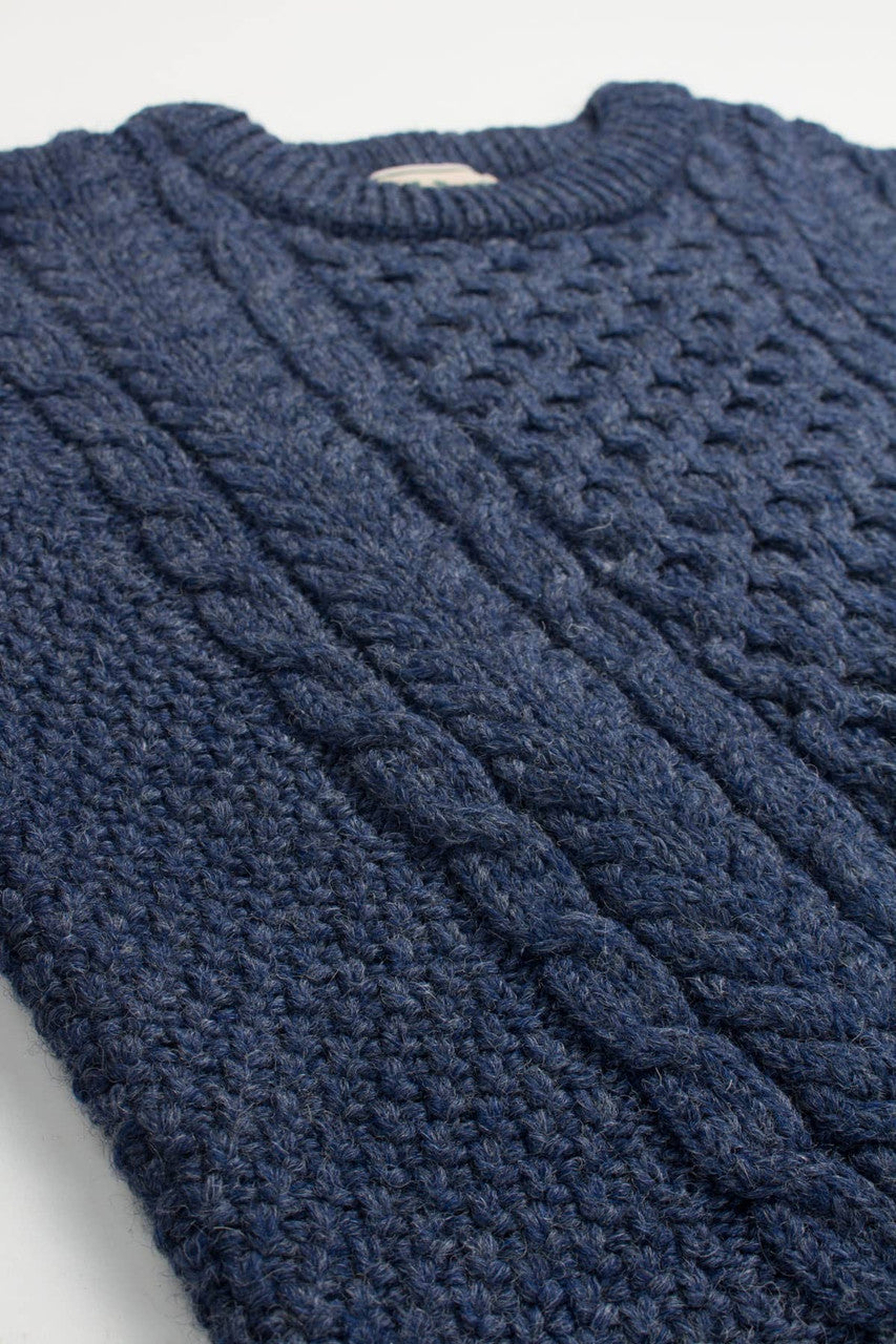 Blue L.L. Bean Fisherman Sweater 759