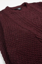 Burgundy Fisherman Sweater 763