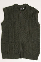 Olive Irish Fisherman Sweater Vest 808