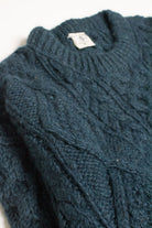 Dark Teal Fisherman Sweater 826
