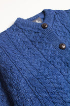 Royal Blue Aran Woolen Mills Fisherman Cardigan 827
