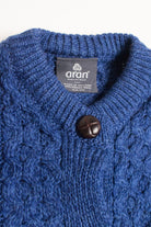 Royal Blue Aran Woolen Mills Fisherman Cardigan 827