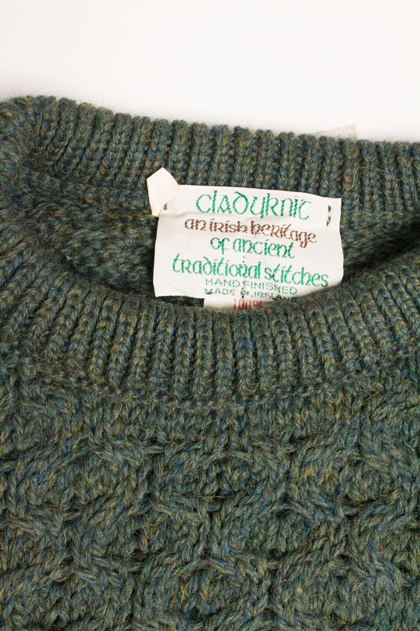 Vintage Clady Knit Irish Fisherman Sweater 844