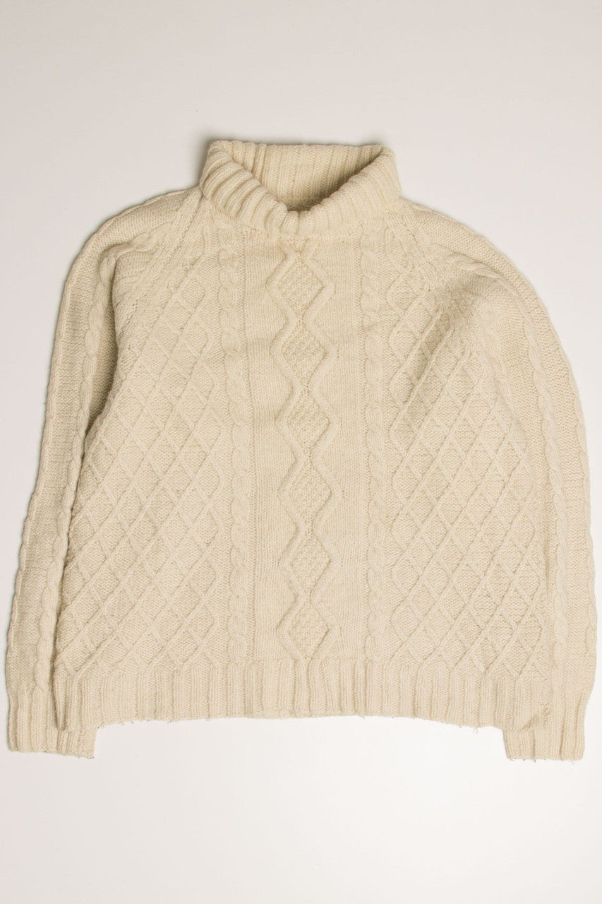 Vintage Turtleneck Fisherman Sweater 849