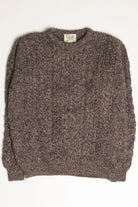 Dark Mauve Carraig Donn Irish Fisherman Sweater 859