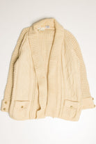 Vintage Purple Heather Irish Fisherman Cardigan 861