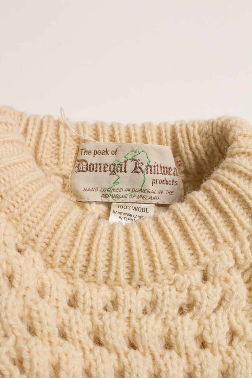 Vintage Donegal Knitwear Irish Fisherman Sweater 863