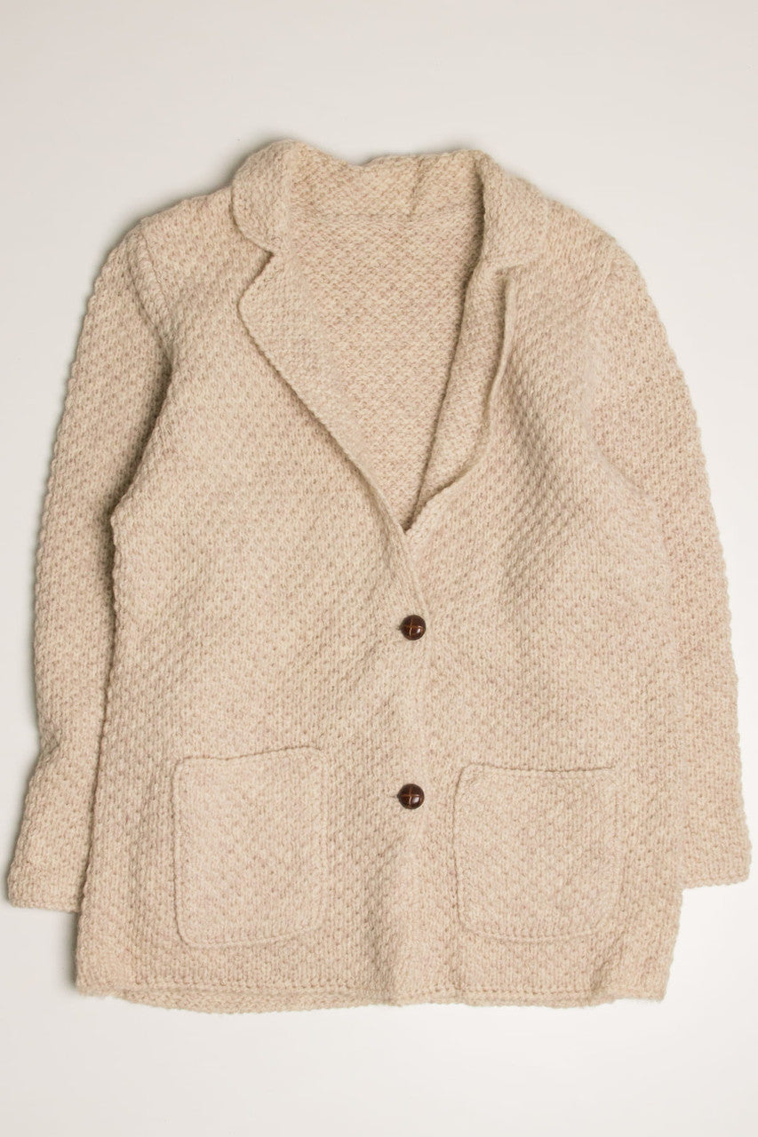 Vintage Beige Fisherman Cardigan