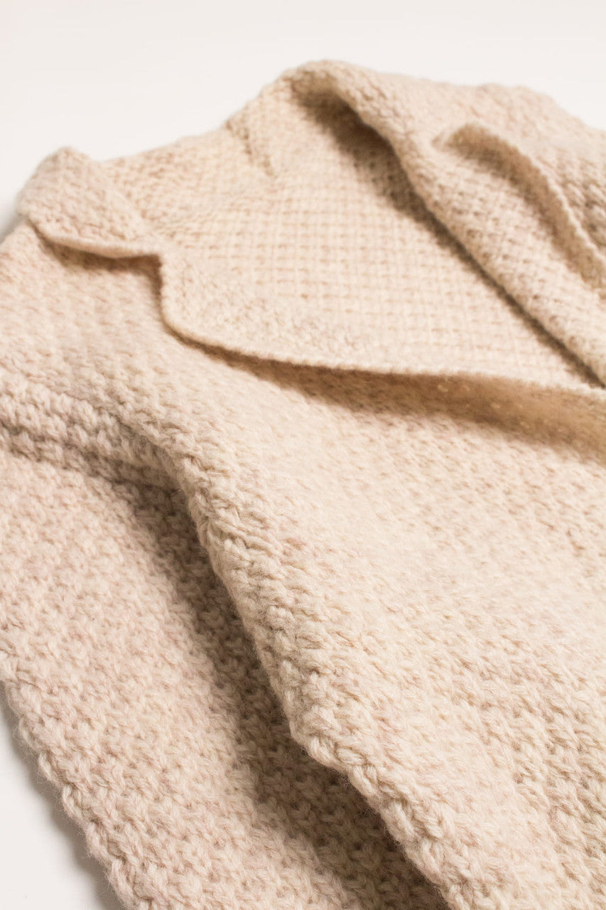 Vintage Beige Fisherman Cardigan
