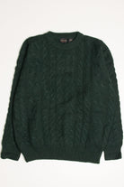 Dark Green Structure Fisherman Sweater 908