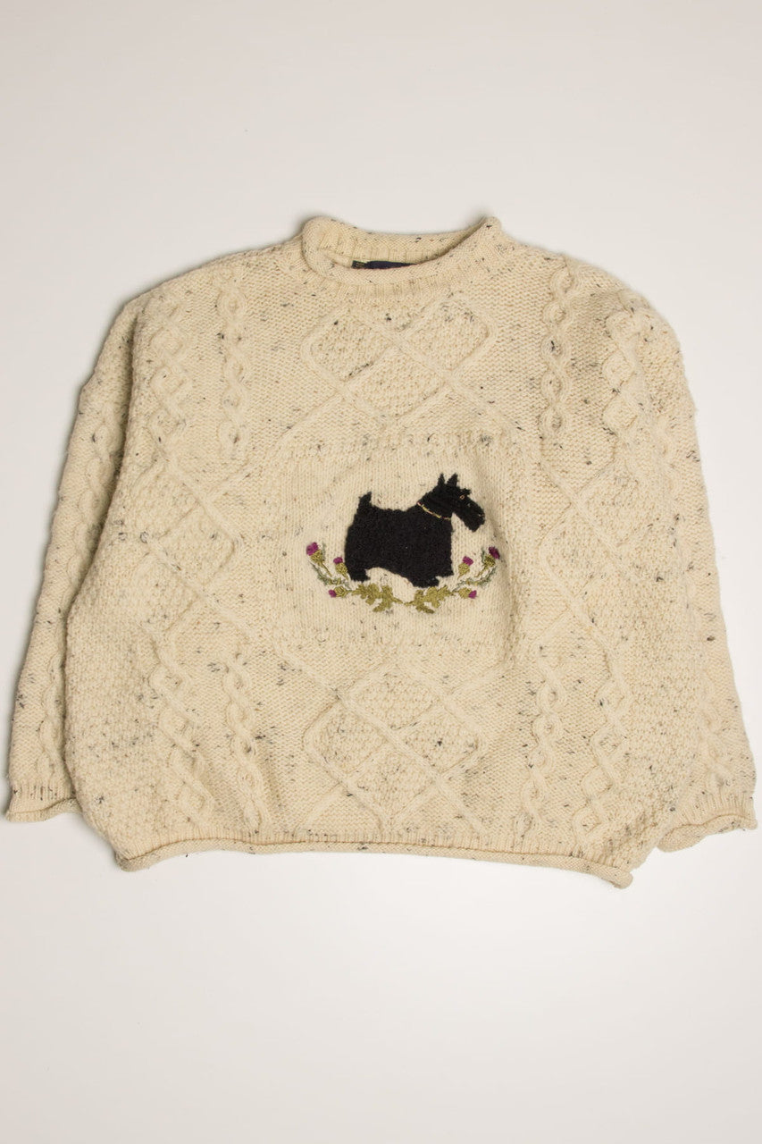 Vintage Scottie Dog Fisherman Sweater 936