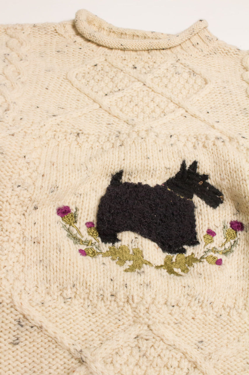 Vintage Scottie Dog Fisherman Sweater 936