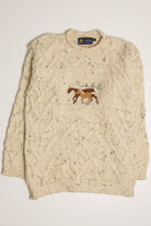 Vintage Wild Horses Fisherman Sweater 939