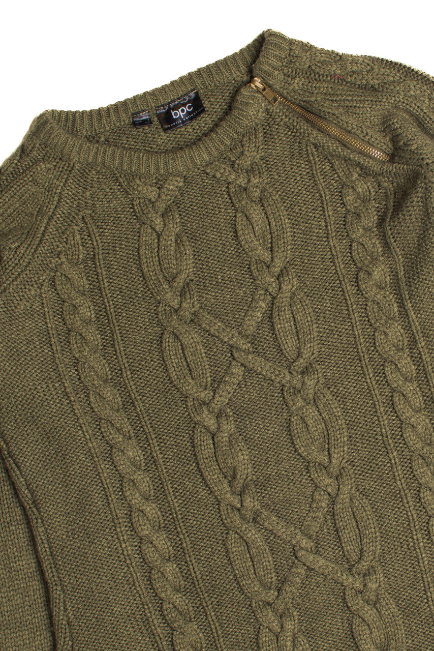 BPC Green Fisherman Sweater