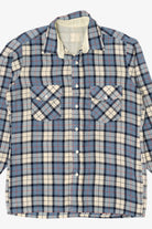 Vintage Blue Flannel Button Up Shirt (1990s)