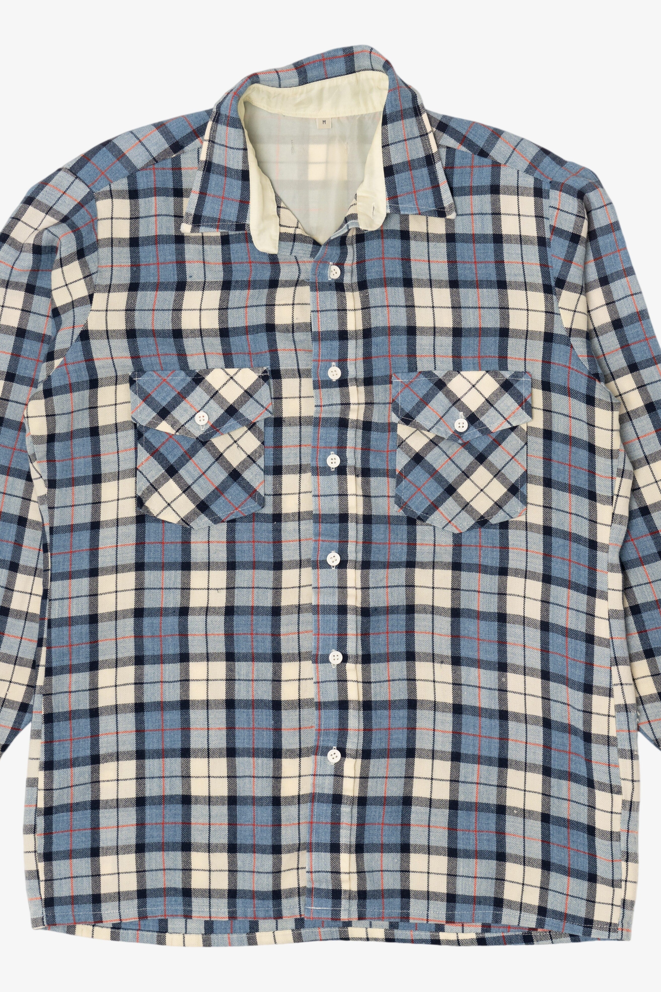Vintage Blue Flannel Button Up Shirt (1990s)