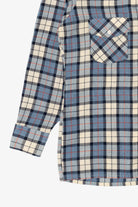Vintage Blue Flannel Button Up Shirt (1990s)