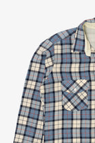 Vintage Blue Flannel Button Up Shirt (1990s)