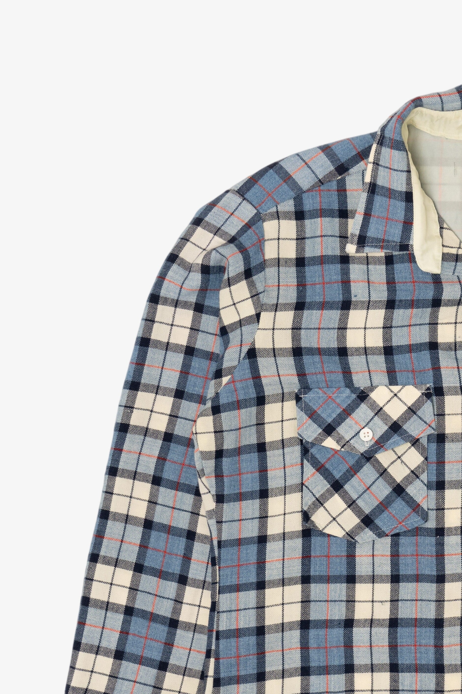Vintage Blue Flannel Button Up Shirt (1990s)