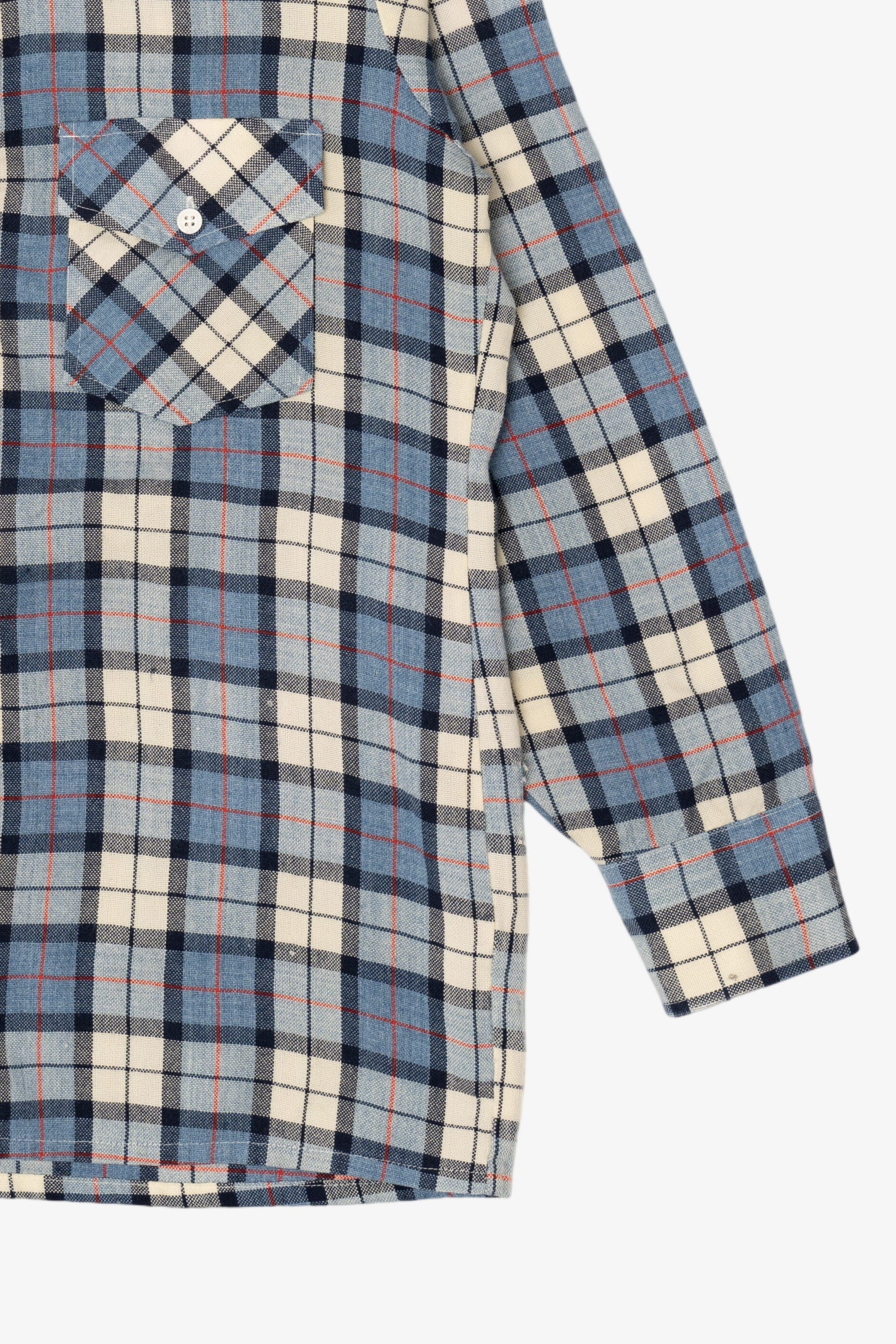 Vintage Blue Flannel Button Up Shirt (1990s)