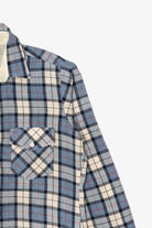 Vintage Blue Flannel Button Up Shirt (1990s)