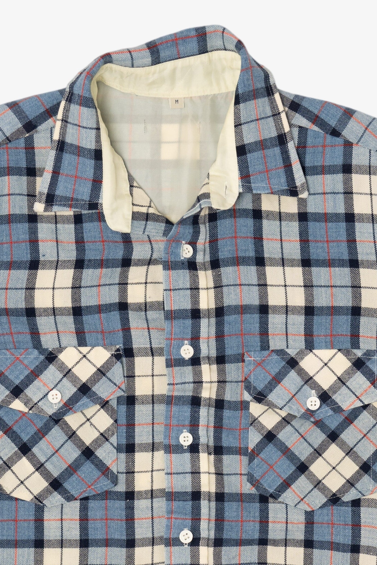 Vintage Blue Flannel Button Up Shirt (1990s)