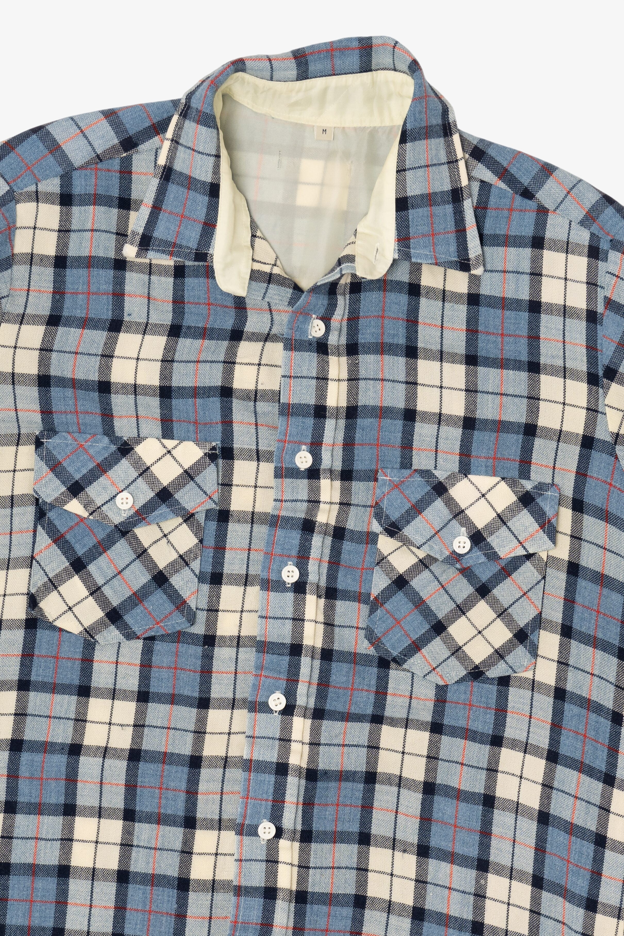 Vintage Blue Flannel Button Up Shirt (1990s)
