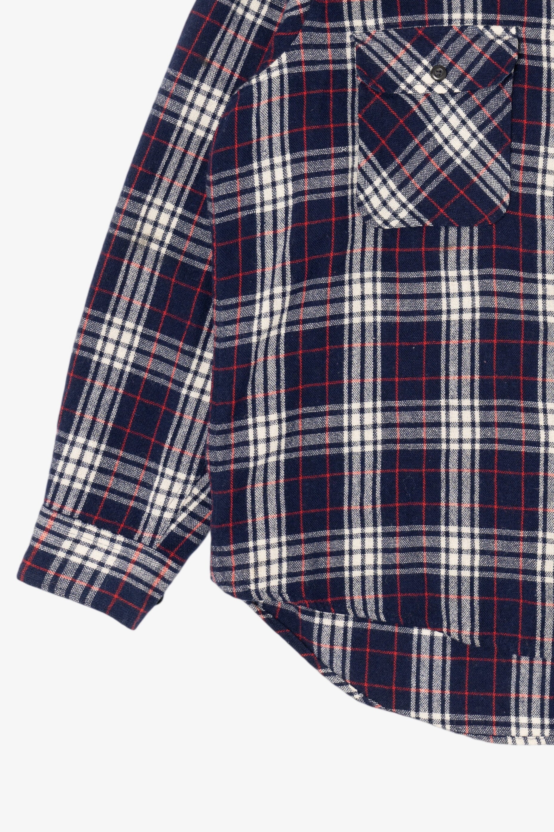 Vintage Navy Blue Fieldmaster Flannel Button Up Shirt (1990s)