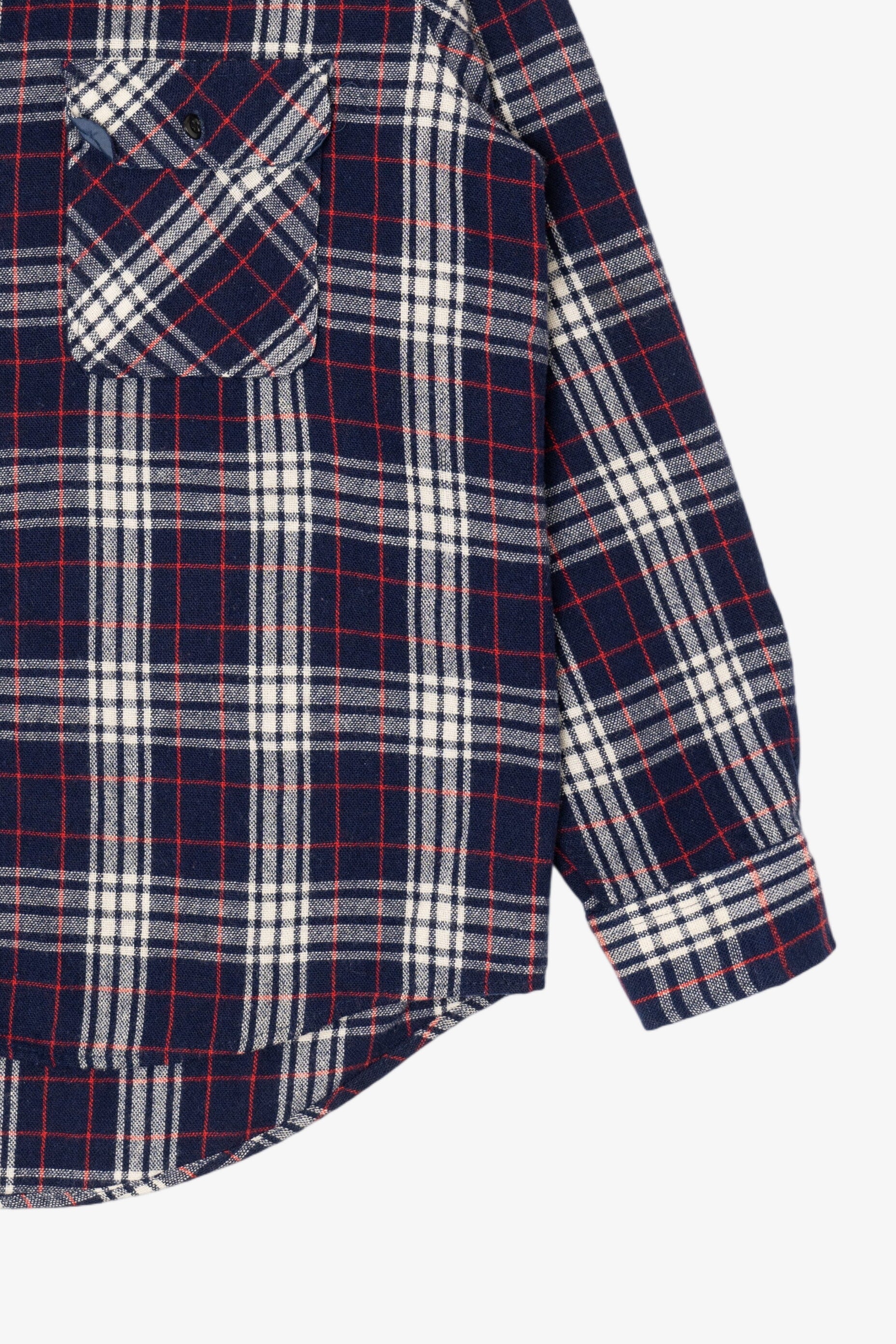 Vintage Navy Blue Fieldmaster Flannel Button Up Shirt (1990s)
