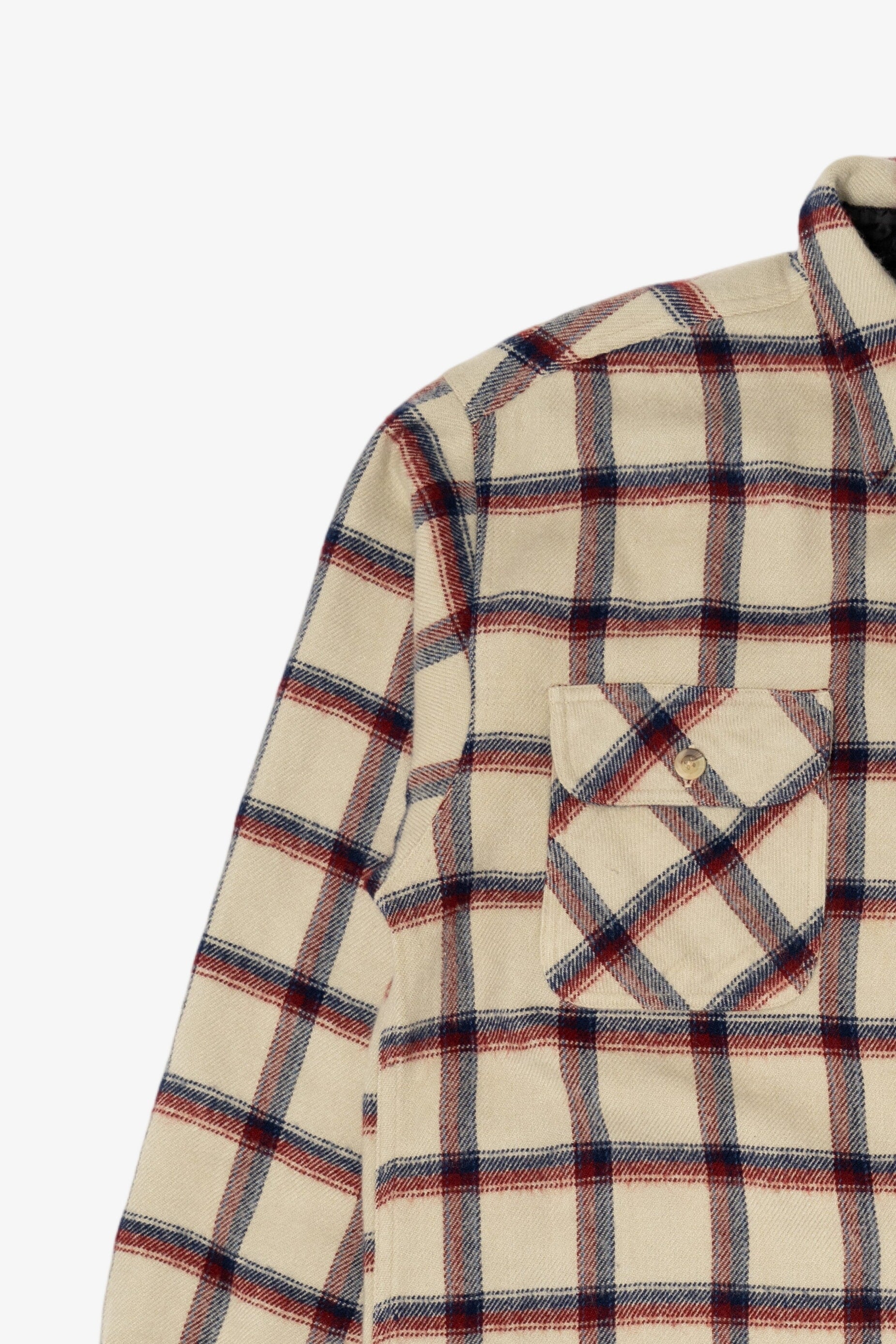 Vintage Beige Cactus Black Label Flannel Button Up Shirt (1990s)