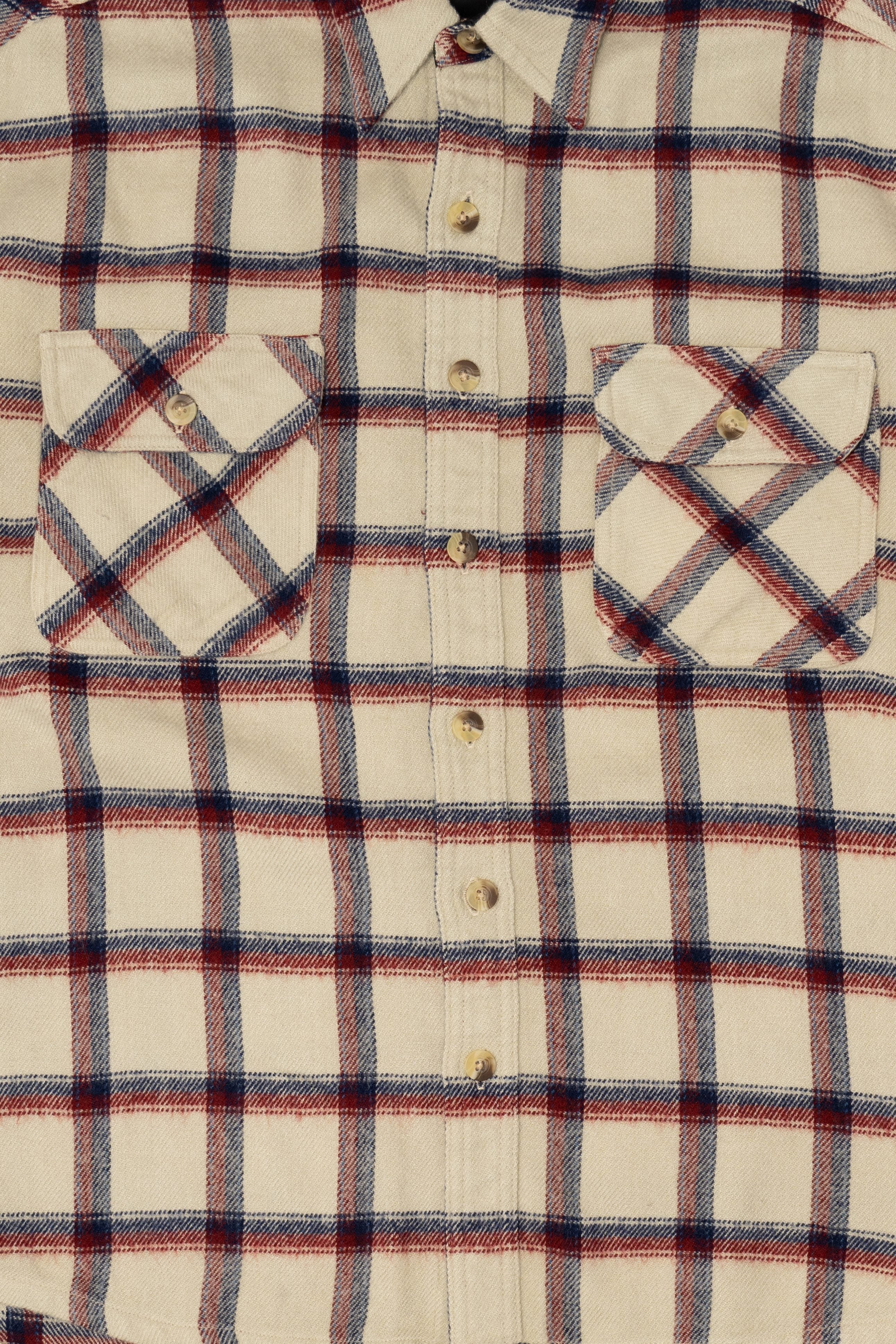 Vintage Beige Cactus Black Label Flannel Button Up Shirt (1990s)