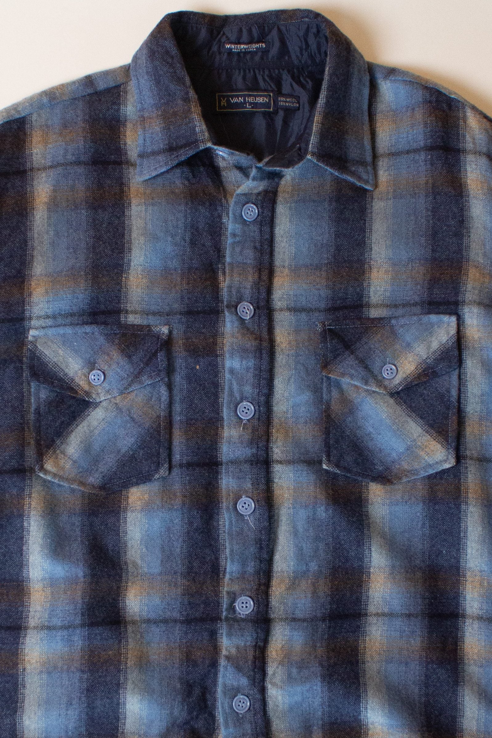 Vintage Van Heusen Winterweight Flannel Shirt (1980s)