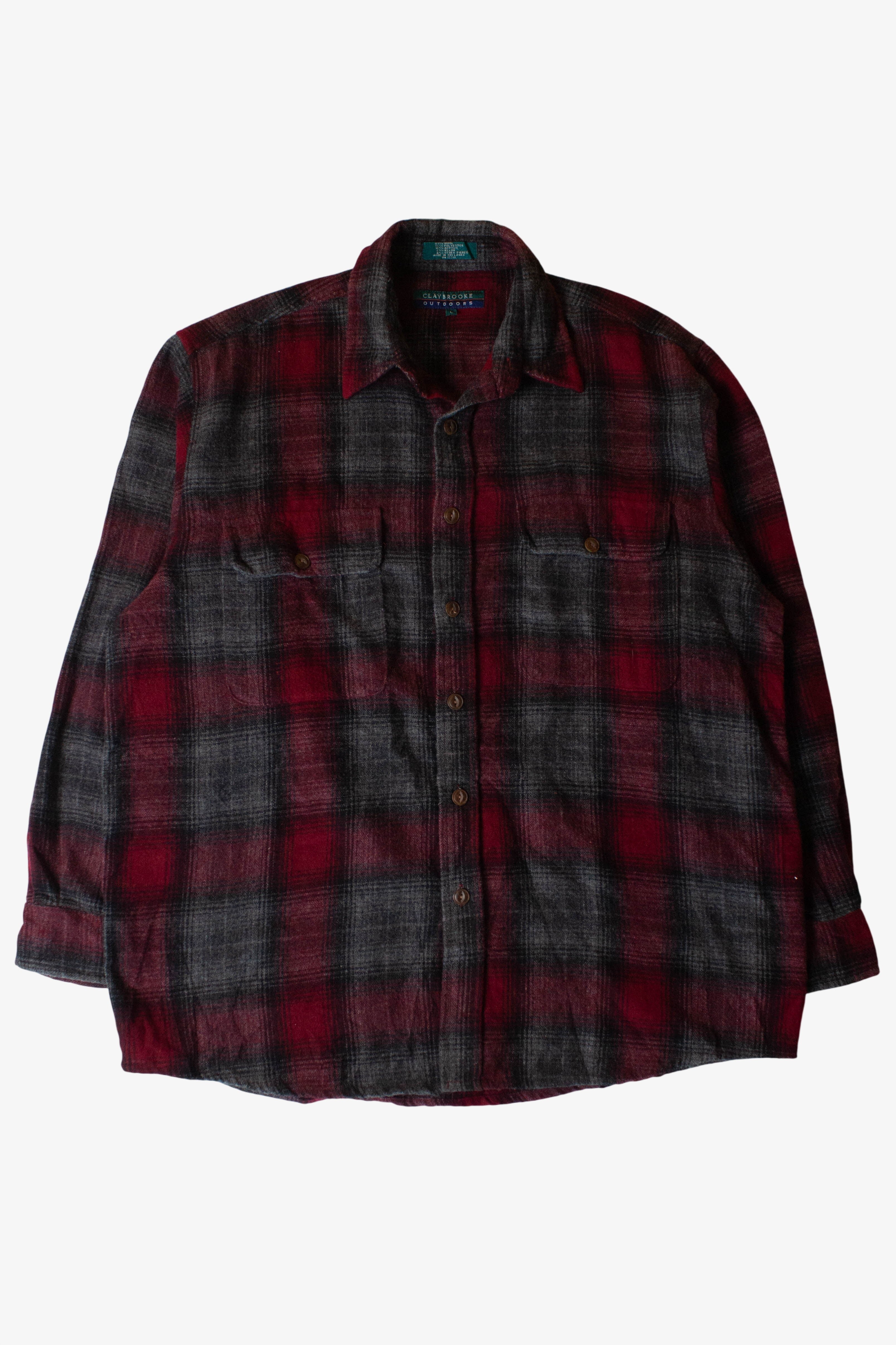 Vintage Red Claybrooke Outdoors Flannel Shirt (1990s)