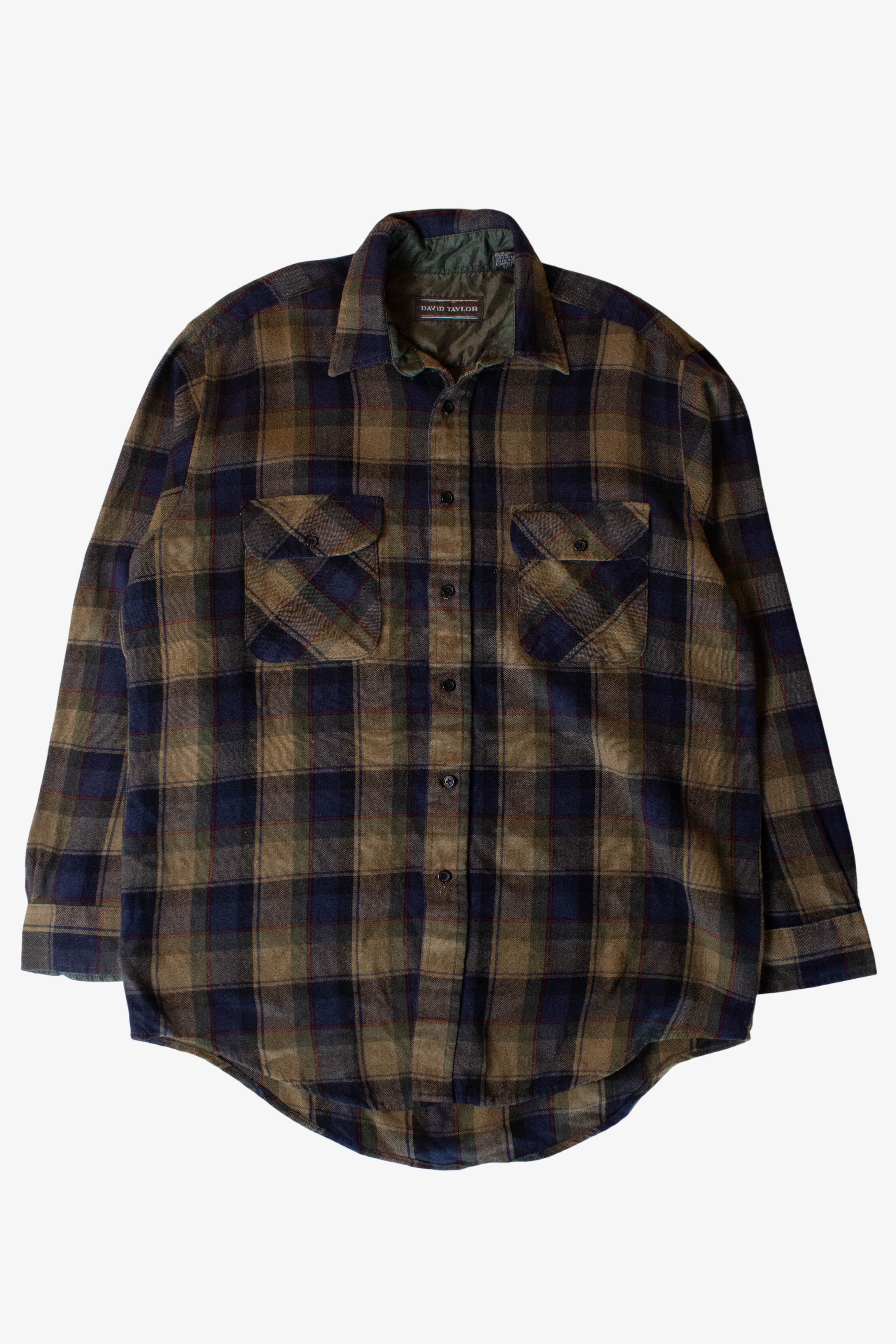 Vintage Tan Flannel Shirt (1990s)