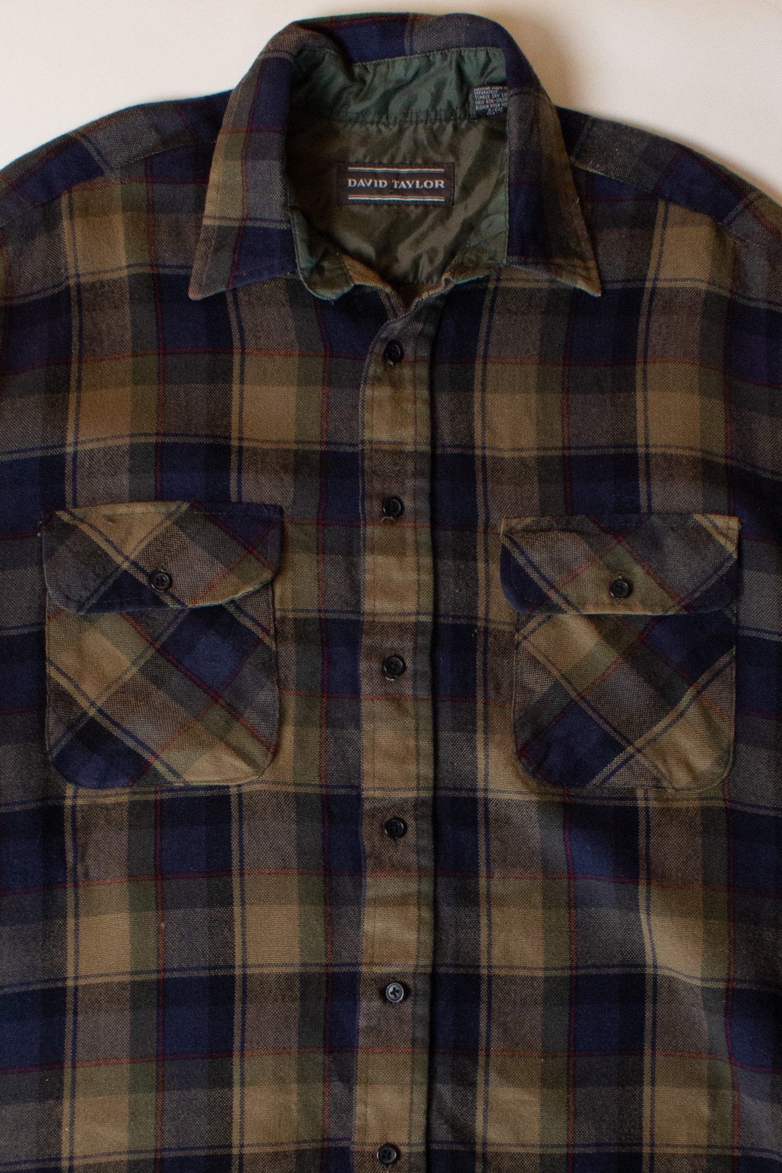 Vintage Tan Flannel Shirt (1990s)
