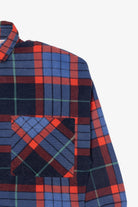 Vintage Red And Navy Blue Landon West Flannel Button Up Shirt (1990s)