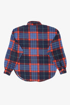 Vintage Red And Navy Blue Landon West Flannel Button Up Shirt (1990s)