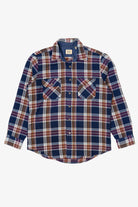 Vintage Navy Blue Plaid Sears Flannel Button Up Shirt (1970s)