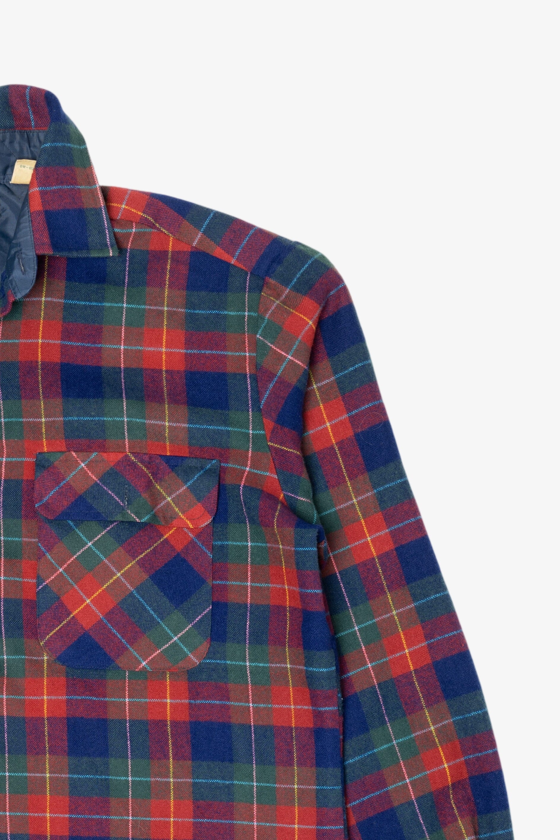 Vintage Red And Navy Blue St. John's Bay Flannel Button Up Shirt (1990s)
