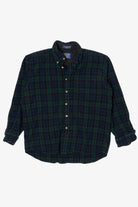 Vintage Dark Green Pendleton Authentic Black Watch Tartan Button Up Shirt (1980s)